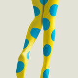 Viken | Ciorapi și legingi subțiri cu dungi în culori galbene și albastre