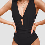 Branca | Costum de baie sculptural de lux cu decolteu în V adânc