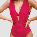 Branca | Costum de baie sculptural de lux cu decolteu în V adânc