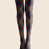 Viken | Plan Crăciun Smarald Tartan Elegant Ciorapi Legginși