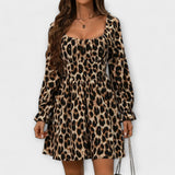 Catarina | Rochie scurtă cu imprimeu leopard