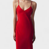 Claire | Rochie roșu carmin - Design minimalist și elegant