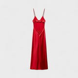Claire | Rochie roșu carmin - Design minimalist și elegant