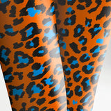 Viken | Șosete cu modele de leopard tropical portocaliu
