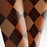 Viken | Pantaloni lungi și set de ciorapi din ptuș în carouri