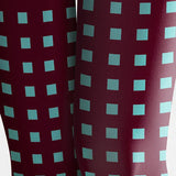 Viken | Ciorapi și pantaloni lungi cu dungi roșu-verzi Burgundy