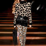 Viken | Leggings cu Modelul Leopard Mistic Subțire