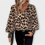 Joana | Bluză elegantă cu imprimeu leopard