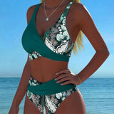Bikini Contrast Culori Florale
