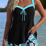 Tankini Sport cu Design Gât în V