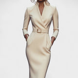 Inês | Rochie Elegantă cu Centură