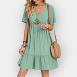 Bianca | Rochie midi cu guler V