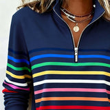 Maggie | Bluza colorată cu fermoar