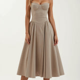 Filipa | Rochie midi cu corset structurat