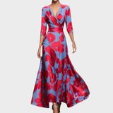 Isadora | Rochie maxi din mătase, confecționată manual premium