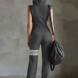 Līga | Retro sport onesie cu glugă și dungi
