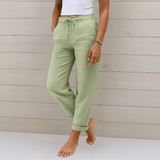 Sara | Pantaloni de In de Calitate Inalta cu Talie Intinsa