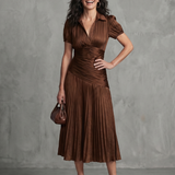 Teodora | Rochie midi cu brâu cu crochet