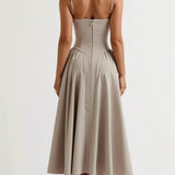 Filipa | Rochie midi cu corset structurat