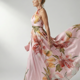 Amiel | Rochie Maxi cu Flori Ușoară