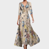 Isadora | Rochie maxi din mătase, confecționată manual premium