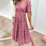 Monika | Rochie elegantă cu model buline