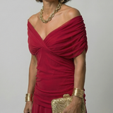 Calen | Rochie midi fără umeri