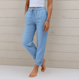 Sara | Pantaloni de In de Calitate Inalta cu Talie Intinsa