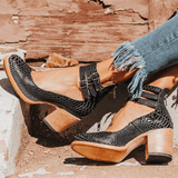 Ginevra™ | Pantofi cu toc înalt cu talpă groasă și mai multe curele