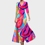 Isadora | Rochie maxi din mătase, confecționată manual premium
