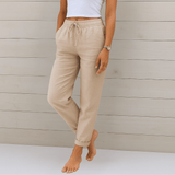 Sara | Pantaloni de In de Calitate Inalta cu Talie Intinsa