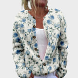 Patrícia | Cardigan ușor cu model floral de toamnă