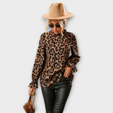 Kayla | Bluză cu imprimeu leopard
