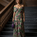 Calen | Rochie midi fără umeri