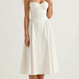 Filipa | Rochie midi cu corset structurat