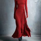 Gabriella | Rochie Lungă cu Nod Lateral