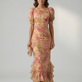 Vianne | Maxi Rochie cu Guler Înalt
