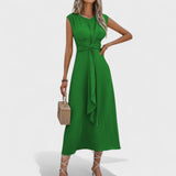 Emilia | Elegant rochie maxi fără mâneci și cu gât rotund