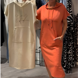 Saskia | Rochie din tricot cu glugă