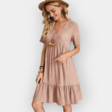 Bianca | Rochie midi cu guler V