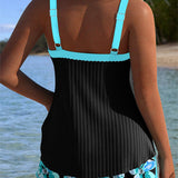 Tankini Sport cu Design Gât în V