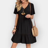 Bianca | Rochie midi cu guler V