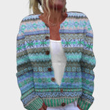 Isabel | Cardigan cu model floral de toamnă