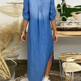 Ibiza | Rochie Maxi Modernă din Denim