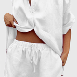 Anika | Set de pantaloni scurți și cămașă cu lănțișor în două piese