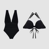Branca | Costum de baie sculptural de lux cu decolteu în V adânc