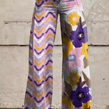 Isadora | Pantaloni Boho cu Flori