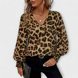 Joana | Bluză elegantă cu imprimeu leopard
