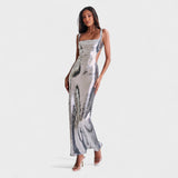 Sparkle | Rochie galaxie argintie — ediție de seară