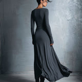 Gabriella | Rochie Lungă cu Nod Lateral